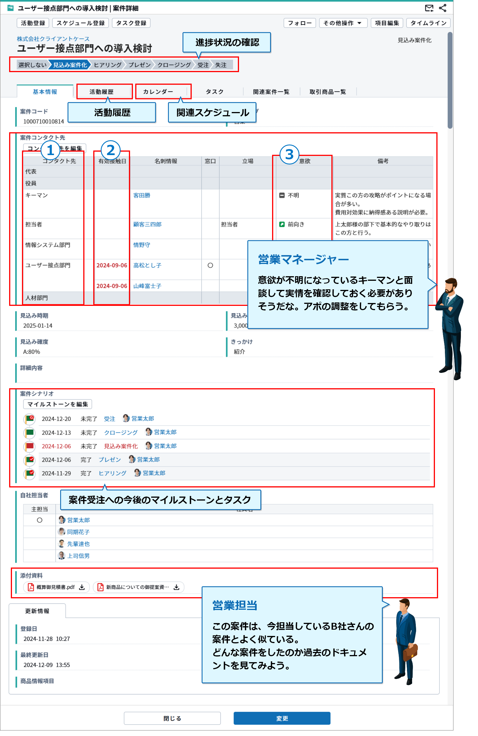 案件情報画面